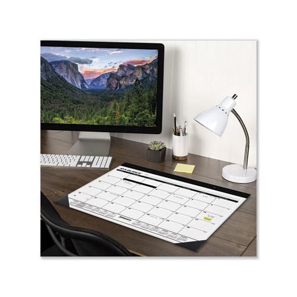Monthly Refillable Desk Pad 22 x 17, White, 2022