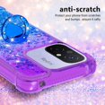 thumbnail image 4 of Slim Fit Phone Case for Xiaomi Redmi 12C, Bling Shiny Quicksand Effect TPU Bumper Case with Four Corners Heavy Anti-Fall Protection for Redmi 12C,Purple Blue, 4 of 14