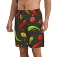 thumbnail image 2 of Disketp Men'S Swim Trunks Hawaiian Breathable Surf Beach Swimsuits Mesh Lining Beach Shorts With Pockets-Chili2, 2 of 9