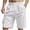 White, variant on Up to 65% Off! Fmbrln Mens Summer Cargo Shorts Fashion Drawstring Elastic Waist Multi Pockets Casual Loose Solid Color Shorts Lounge Outdoor Training Shorts