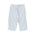 thumbnail image 2 of Tittly Shorts for Women Womens Capri Pants Women's Cotton And Linen Striped Pocket Elastic Casual Pants Women's Quarter Pants High Waisted Shorts Lounge Pants Women Light Blue S, 2 of 3