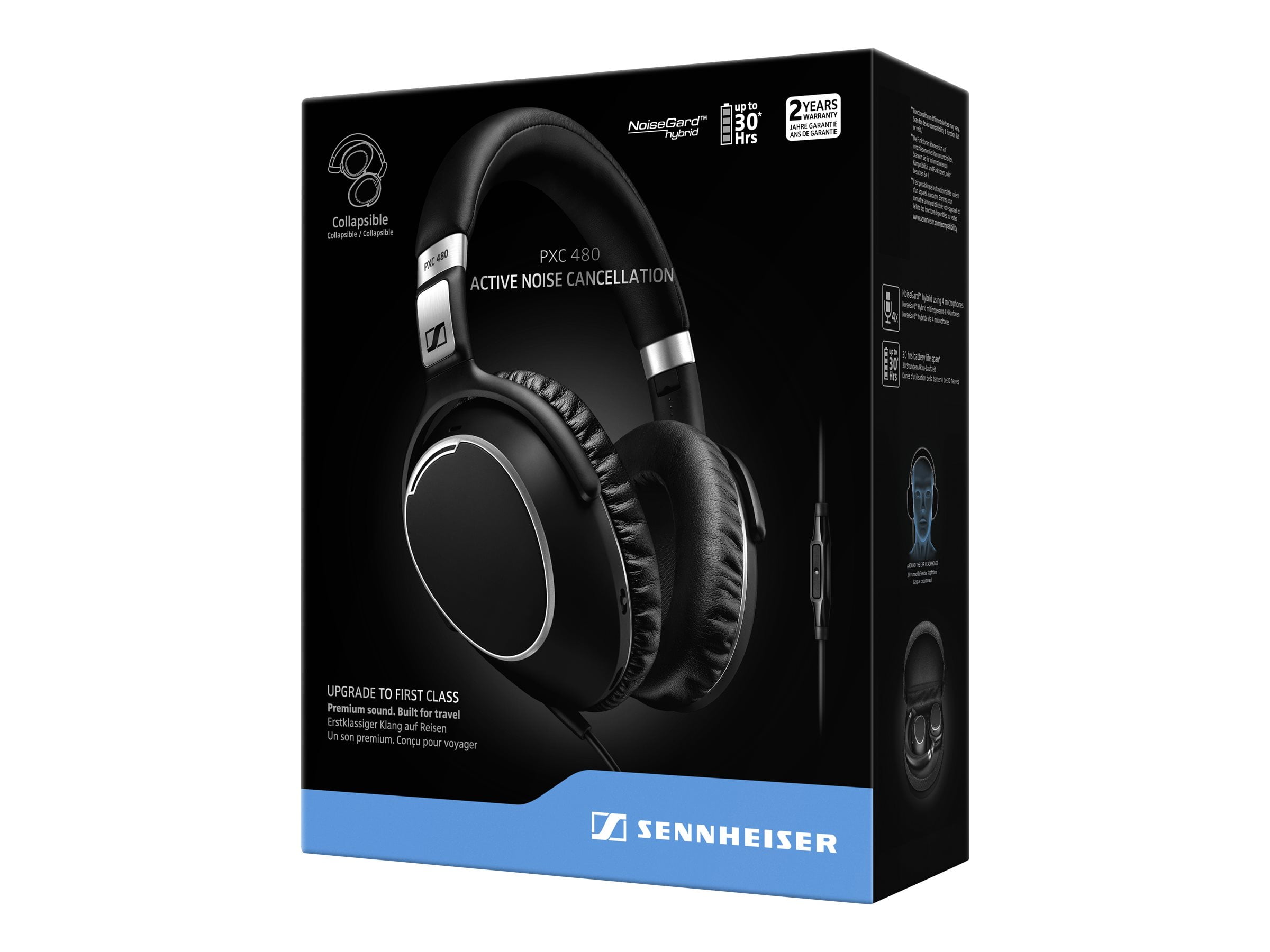 Sennheiser PXC 480 - Headphones with mic - full size - wired