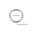 thumbnail image 2 of 30mm(1.18") Outer Dia. 3mm Thickness Welded O Ring 304 Stainless Steel 15 Pack, 2 of 5