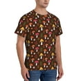 thumbnail image 2 of Bixox Men's Woodland Mushroom with Flowers and Berries Printed Short Sleeve Skinny Athletic T-Shirt, 2 of 6