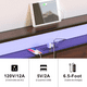 thumbnail image 4 of Cama King con cabecero de almacenamiento, luces LED, plataforma de metal, 4 of 5