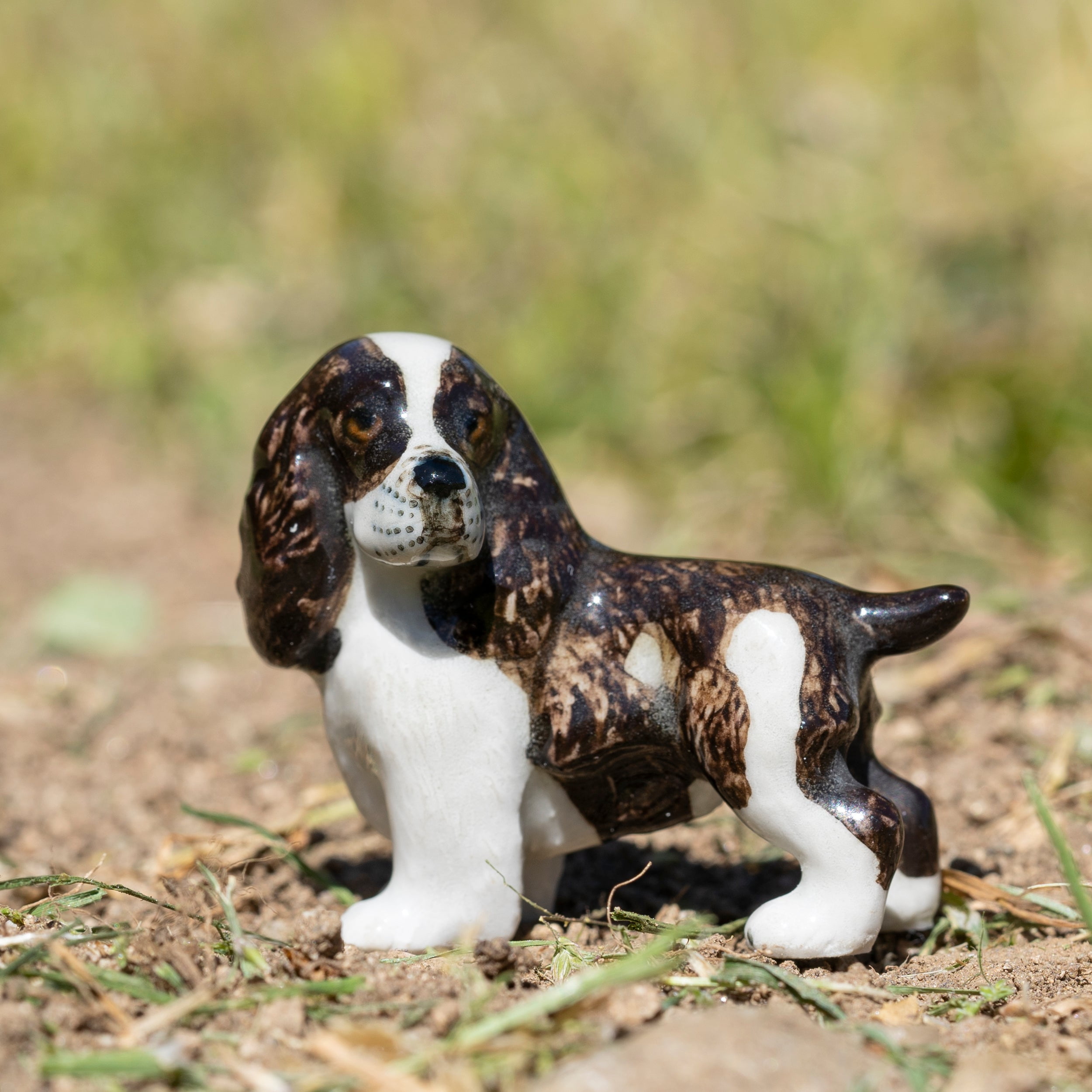【まーちゃんさま】*pottery animal ✵ツリーを見つめる ワンちゃん Little Critterz English Springer Spaniel Millie Dog - Hand