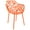Orange, variant on LeisureMod Stackable Dining Chair in Aluminum with Stackable and Floral Cutout Design Indoor Outdoor Use No Assembly for Modern Home, Kitchen, Patio Devon Collection