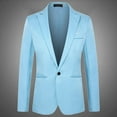 thumbnail image 2 of Gvdentm Mens Sport Coats and Blazers Sky Blue Solid 2024 Slim Fit Blazer Men,5XL, 2 of 4