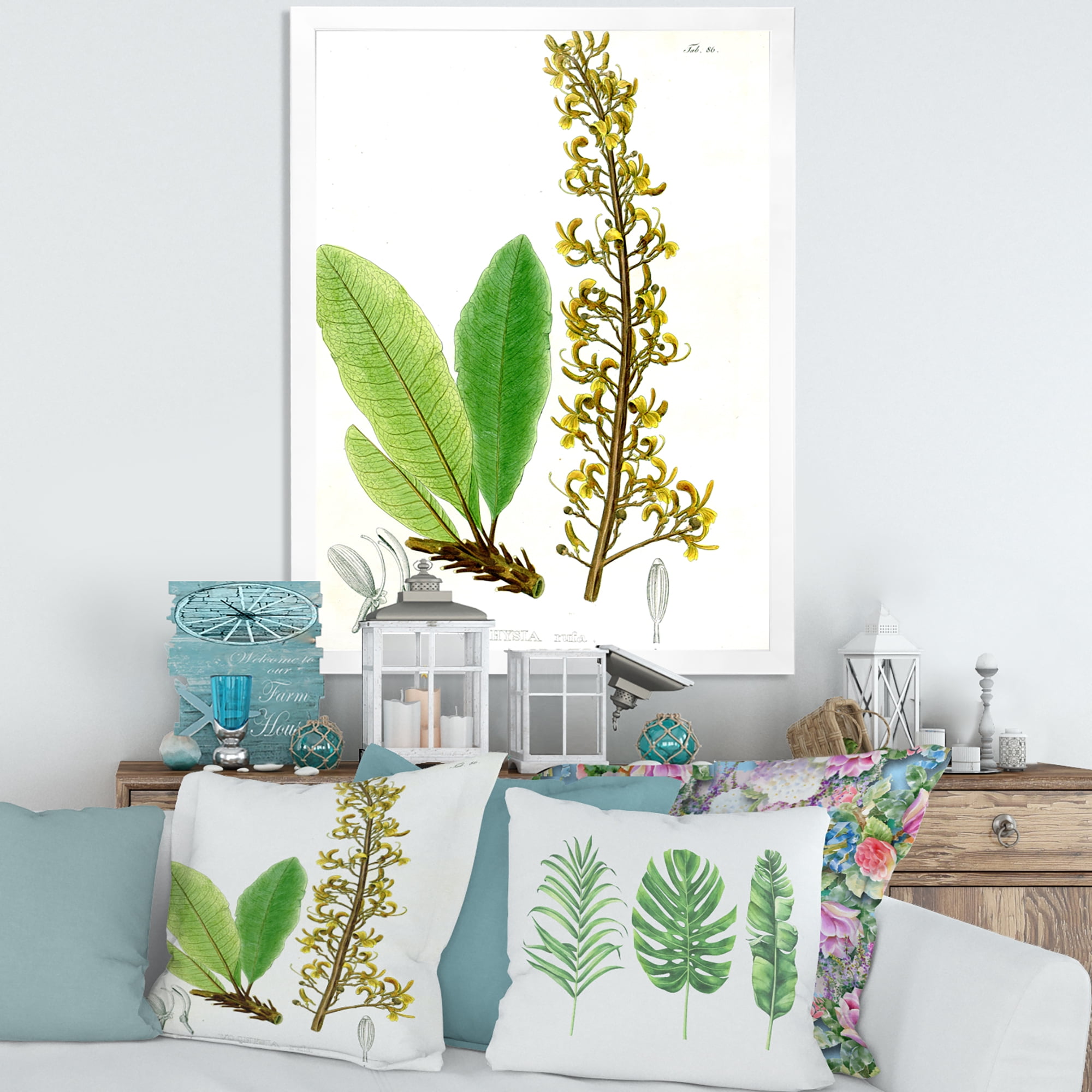Designart 'Ancient Brazilian Plant IV' Traditional Framed Art Print