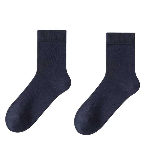 Minnieouse 1 par de calcetines de hombre de tubo medio cómodos lavables primavera otoño correr montar baloncesto calcetín calzado accesorios hombres Accesorios de calzado Azul oscuro Minnieouse AP012823-05