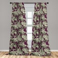 thumbnail image 2 of Asters Window Curtains, Vintage Boho Design of Garden Scene Flowers Cottagecore Vibes Art, Lightweight Decor 2-Panel Set with Rod Pocket, Pair of - 28"x84", Dark Magenta and Pale Green, by Ambesonne, 2 of 3