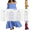 thumbnail image 4 of FRSASU Long Sleeve off the Shoulder Dress for Women Tiered Maxi Dress A Line Ruffled Elegant Flowy Long Dresses Gold-A, 4 of 5