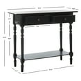 thumbnail image 4 of SAFAVIEH Rosemary 2-Drawer Console Table Distressed Black, 4 of 7