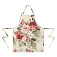 thumbnail image 2 of Pioneer Flower Floral Print Pattern Apron-Garden Aprons for Women with Pockets-Cotton Linen Waterproof Kitchen Cooking Gardening Aprons Adjustable for Kitchen,Cooking,BBQ and Salon 33x27 Inch, 2 of 7
