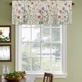 thumbnail image 4 of Spring Floral Valances for Windows, Decorative Rod Pocket Window Valance Curtains, Pink Blue Flowers Butterfly Rustic Short Curtain Drapes for Kitchen/Bathroom/Living Room, 2 Panels, 42" W x 18" L, 4 of 8