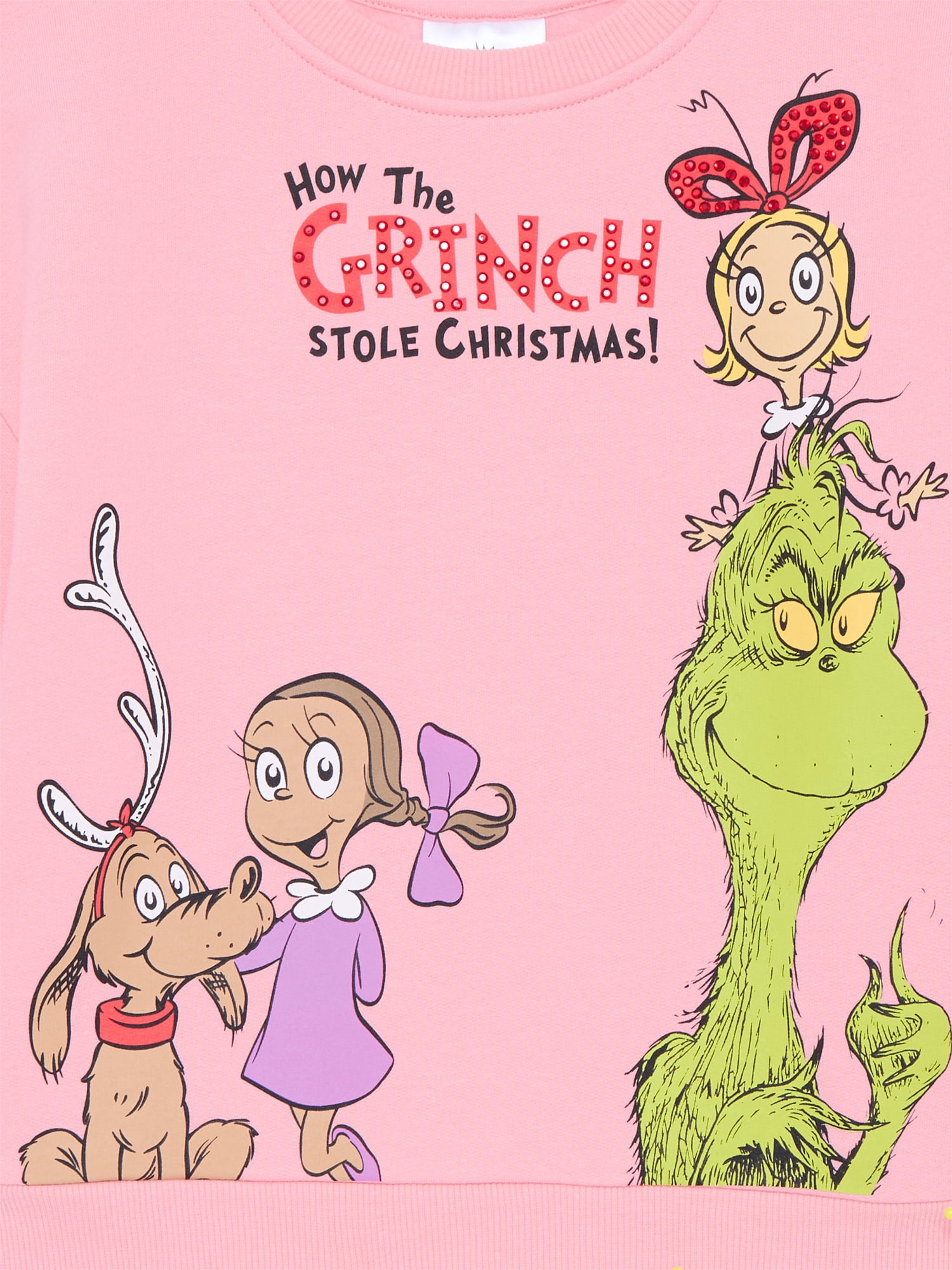 Dr. Seuss Grinch Girls Graphic Fleece Sweatshirt, Sizes 4-16