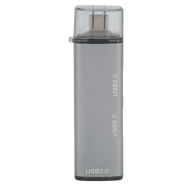 USB C Hub 300Mbps Transmisión Aleación de Aluminio Estación de Acoplamiento USB C Ampliamente Compatible para Teclado de Ratón de Computadora Portátil Gris