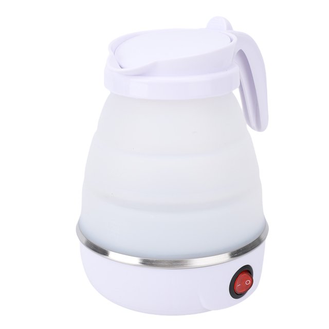 Hervidor De Viaje De 600W, Hervidor Eléctrico Plegable De Silicona Alimentario De 600ml Con Protección Contra Ebullición En Seco, Eficiente Inalámbrico Portátil
