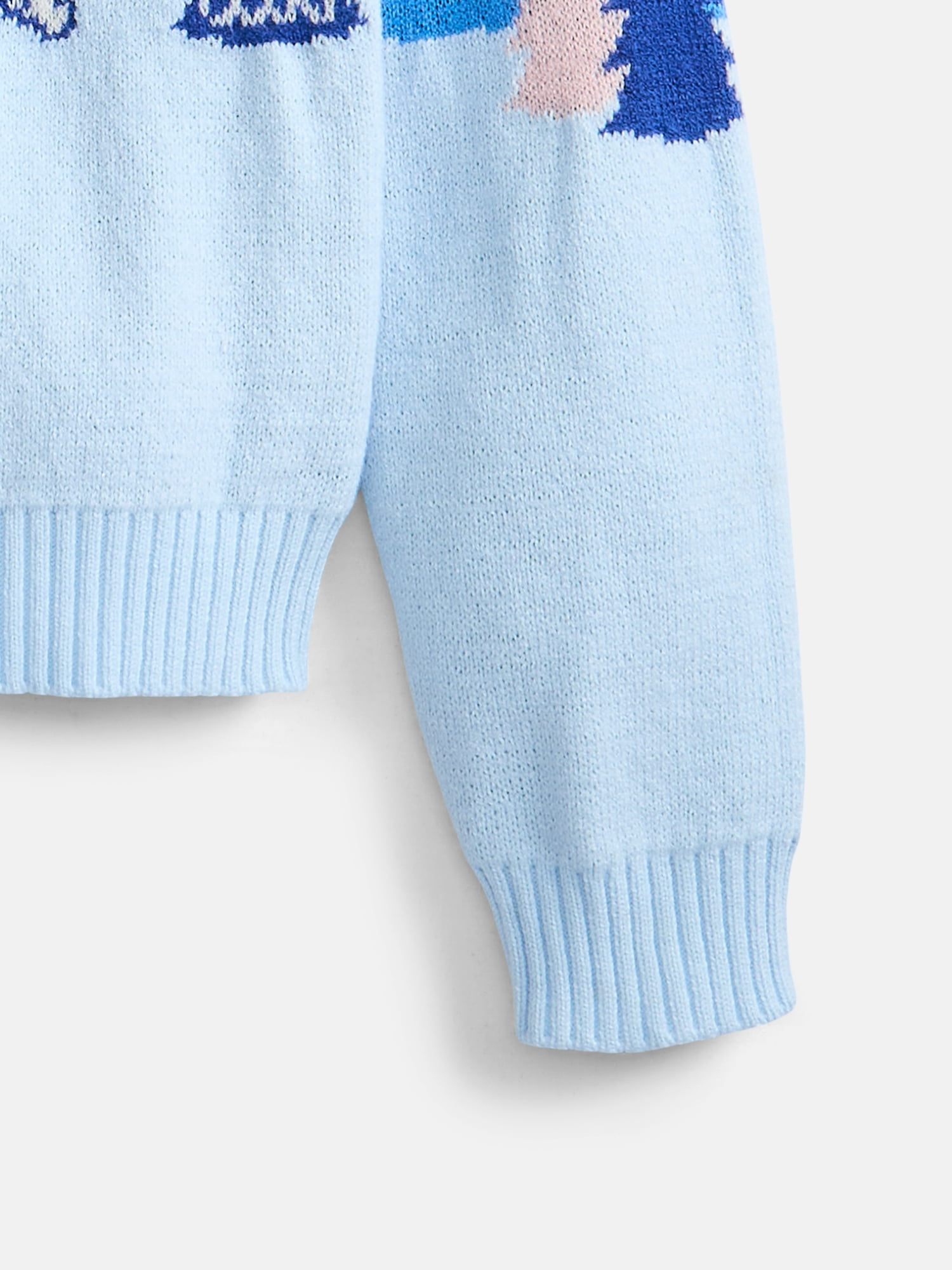 Stitch and Angel Girls' Jacquard Sweater with Long Sleeves, Sizes 4-16