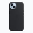 thumbnail image 4 of Funda de piel con MagSafe para iPhone 14 de 6,1" en color medianoche, 4 of 8