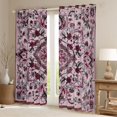 thumbnail image 2 of Homewish Bohemian Mandala Black Out Curtains For Female Teens Girls,Traditional Floral Flower Curtains Pack of 2 (42x63 Each),Retro Vintage Bedroom Curtains,Breathable Home Decor, 2 of 6