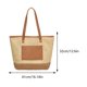 thumbnail image 1 of Bolso Playa Ganchillo Paja para Mujer Verano Bohemio PU Con Retales (Beige), 1 of 3