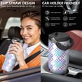 thumbnail image 5 of Modern 30oz Handheld Travel Tumbler with Handle – Double Wall Stainless Steel Insulated Cup, Flip Straw Lid, Leak-Proof & BPA-Free for Hot and Cold Drinks – Durable Coffee & Juice Mug White, 5 of 7