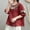 Red, variant on Vintage Linen Blend Half Sleeve Embroidered T Shirt For Women Loose Fit Summer Round Neck Top Woman Shirts Summer Loose Fit Athletic Tops for Women Long Sleeve Tees Women's Shirts Summer Womens Short
