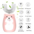 thumbnail image 2 of Herramientas de limpieza de dientes de cepillo de dientes automático eléctrico ultrasónico para niños en forma de U Labymos Natural, 2 of 7