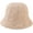Beige, variant on CoCopeaunts Women Bucket Hat Solid Color Casual Simple Bucket Caps Bell-Shaped Hollow Design Stretchy Warm Knitting Beanie Hat