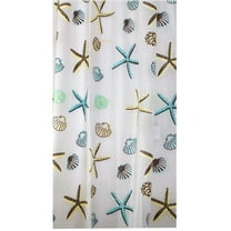 Printed Starfish Shower Curtain Waterproof Mildew Proof PEVA Bathroom Decor withTheme