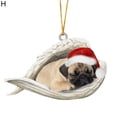 thumbnail image 1 of Dog Pendant Decorative Santa Hat Creative Anti-crack Christmas Tree Pendant, 1 of 4