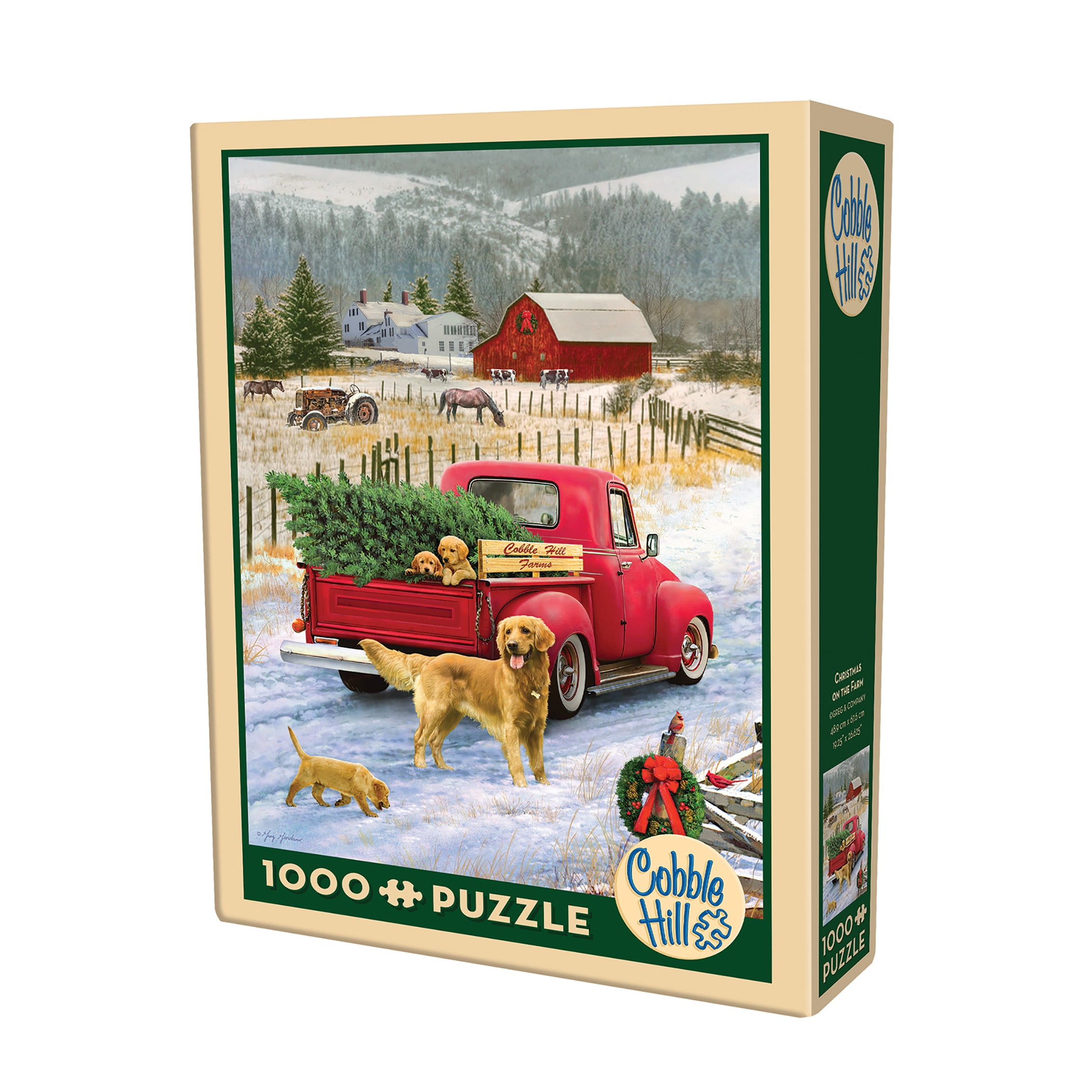 Cobble Hill Christmas on the Farm Puzzle 1,000 Pieces Cobble Hill Christmas on the Farm Puzzle 1,000 Pieces