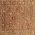 thumbnail image 1 of Ahgly Company Indoor Square Oriental Brown Industrial Area Rugs, 7' Square, 1 of 4