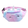 thumbnail image 1 of Lindo bolso de cintura de dibujos animados de felpa Fanny Pack bolso de pecho de color degradado, 1 of 6