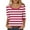Multicolor3, variant on fatyb 3/4 Length Sleeve Tops for Women Striped Crew Neck Casual Tshirts Print Womens Loose Blouses Tee