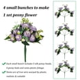 thumbnail image 6 of Blosmon Peonies Artificial Flowers for Wedding 4 Bunches of Silk Faux Violet Flowers Bouquet for Home Party Centerpieces Decoration., 6 of 8