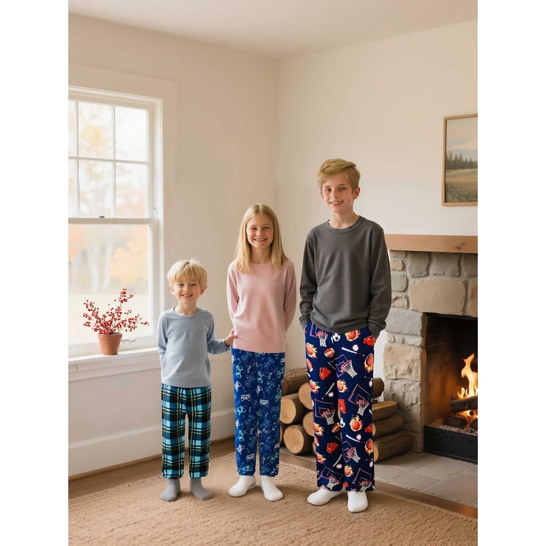 Aideaone Boys' 3-Pack Plaid Pajama Pants photo 5