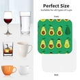 thumbnail image 6 of Lsque Cartoon Fruit 1 Pattern 4" Drink Coasters Set of 4, PVC Leather Absorbent Coasters, Table Coaster Set Decorative Coffee Cup Coasters Housewarming Gift -Square, 6 of 6