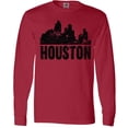 thumbnail image 3 of Inktastic Houston Skyline Grunge Long Sleeve T-Shirt, 3 of 5