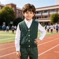 thumbnail image 3 of fatyb Toddler Baby Sweater Vest Sleeveless Button down V Neck School Uniform Cardigan for Boys Girls, 3 of 7