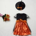 thumbnail image 5 of 2024 Vestido de fiesta de bruja para niñas y niños, disfraz de calabaza, bata para niños, vestido con tutú, sombrero de bruja para fiesta de carnaval de Purim, 5 of 5