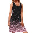 thumbnail image 2 of SMihono Summer Plus Size Dress for Women 2023 Mode Balnéaire d'Été Décontracté Imprimé Sans Manches Robe à Col Rond, 2 of 6