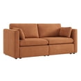thumbnail image 2 of CHITA Oversized Modular Sectional Sofa Set Extra Large Convertible Fabric Sofa Couch with Reversible Chaise,2 Seat Modern Modular Sofa for Living Room,Terracotta,78 inch Width, 2 of 10