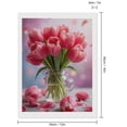 thumbnail image 2 of Diamond Art Kit for Adults, Pink Tulips In Glass Jar Decor Diamond Painting for Adults Beginners, 5D DIY Diamond Art Painting Kits, Colorful Diamond Painting Craft for Home Decor 12x16, 2 of 7
