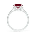 thumbnail image 2 of Angara Natural 3.3 Ct. Ruby Solitaire Ring in Sterling Silver for Women (Ring Size: 6), 2 of 10