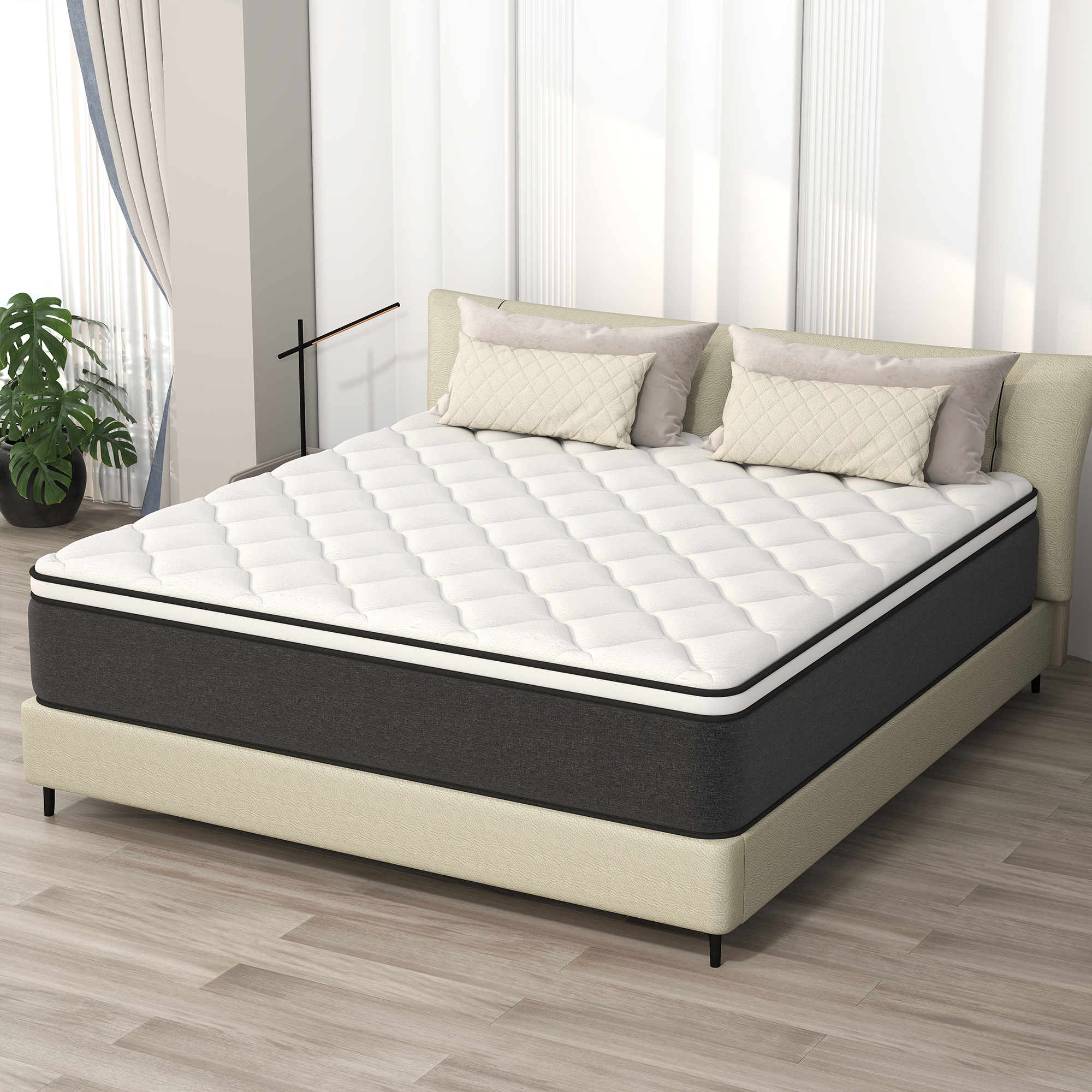 CICIMLU 12 inch Full Mattress ,Gel Memory Foam Hybrid Mattress in a Box, Innerspring Mattress Supportive & Comfortable for Restful Sleep