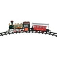 thumbnail image 3 of Northlight 8-Piece Battery Operated Red and Green Animated Classic Train Set with Sound, 3 of 3