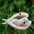 thumbnail image 3 of Dserhfy Dog Sleeping in Angel Wings Ornament, 2D Hanging Charm Pet Memorial Keepsake for Christmas Tree Car Interior Accessories, 3 of 8