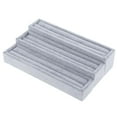 thumbnail image 4 of 3 Pieces Composite Board Velvet Jelry Display Organizer Tray Case for s Gray, 4 of 7
